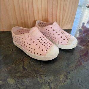 Native Shoes Pink Perforated Kids Sneakers